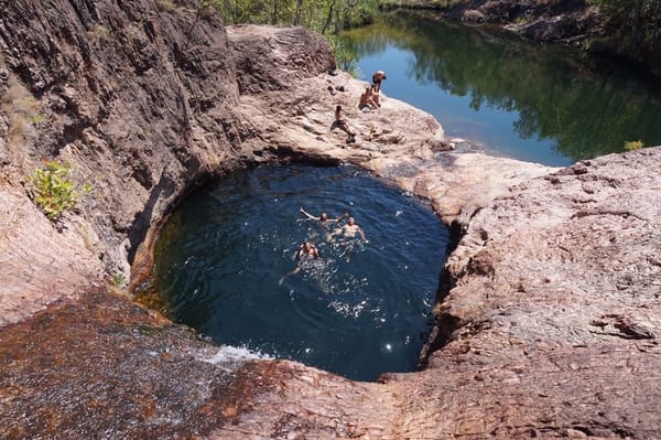 Caché sous l’eau verte