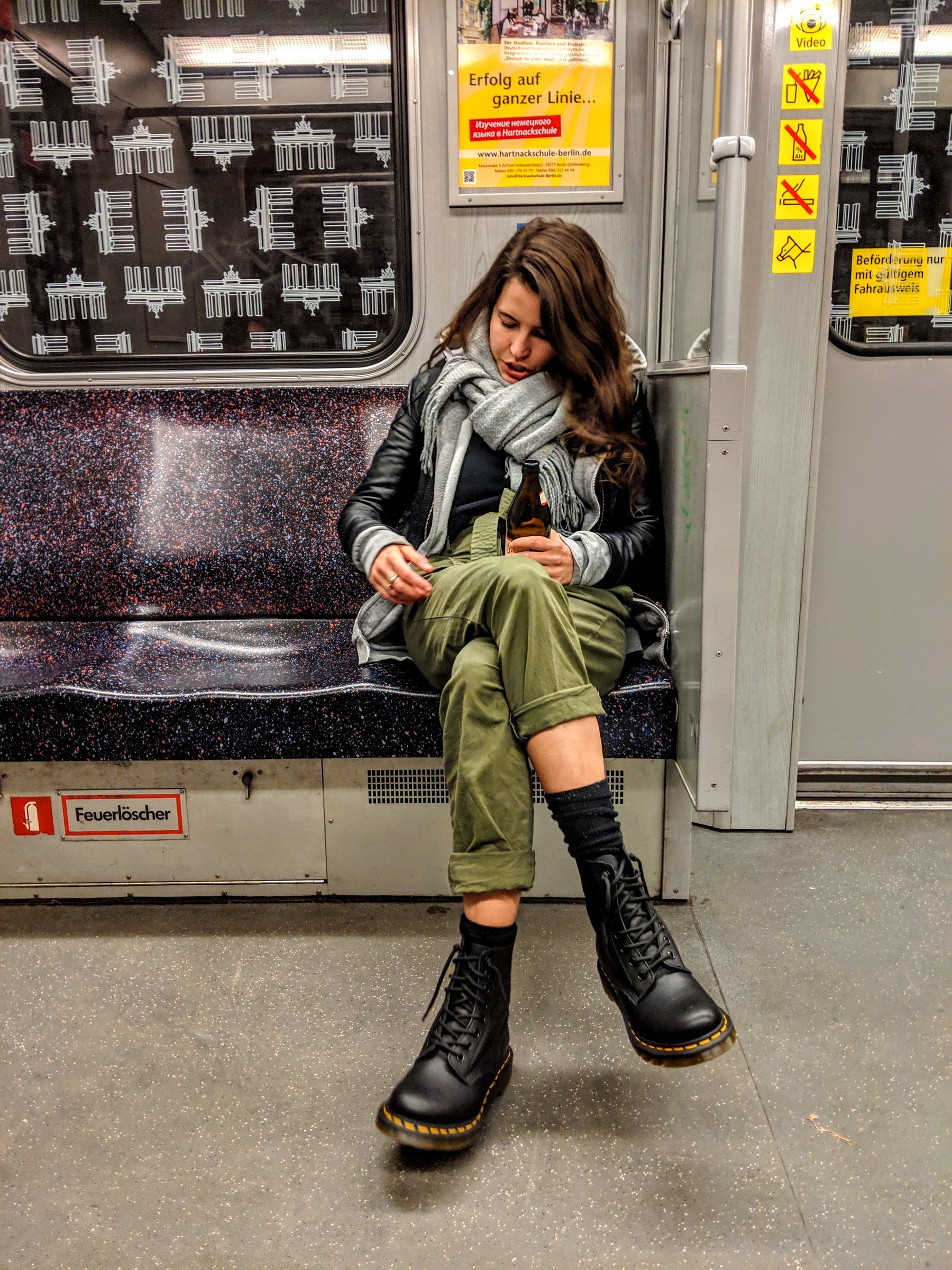 dr Martens in the subway